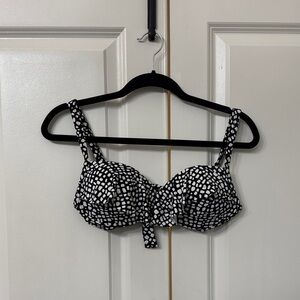 Coco Reef Black and White Bikini Top